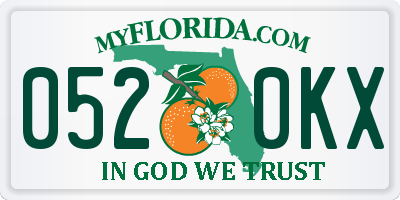 FL license plate 0520KX