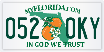 FL license plate 0520KY