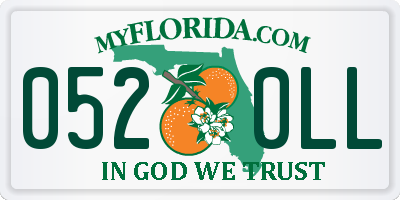 FL license plate 0520LL