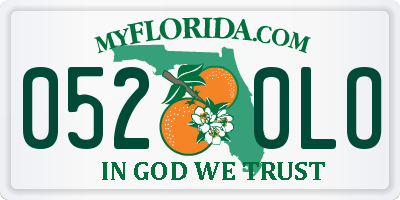 FL license plate 0520LO