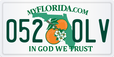 FL license plate 0520LV