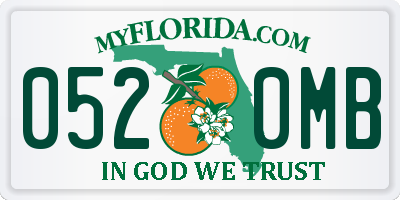 FL license plate 0520MB