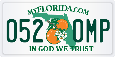 FL license plate 0520MP