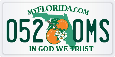 FL license plate 0520MS