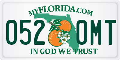 FL license plate 0520MT