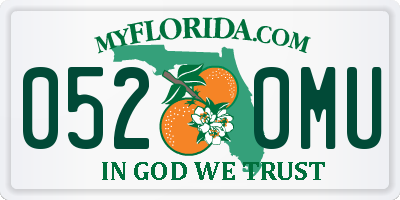 FL license plate 0520MU