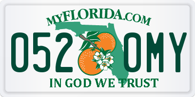 FL license plate 0520MY