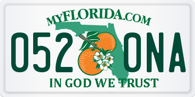 FL license plate 0520NA