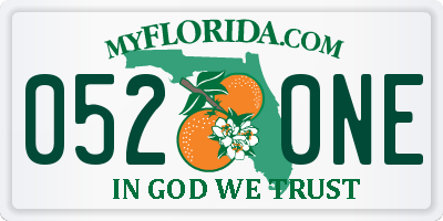FL license plate 0520NE