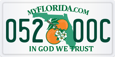 FL license plate 0520OC