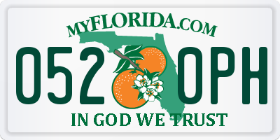 FL license plate 0520PH