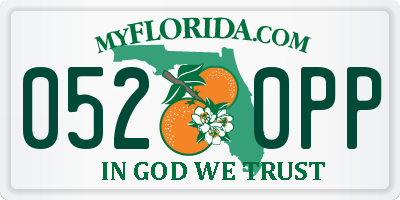FL license plate 0520PP