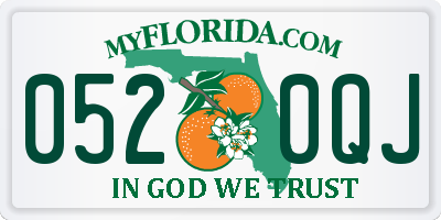 FL license plate 0520QJ