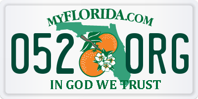 FL license plate 0520RG
