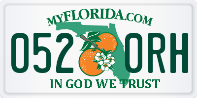 FL license plate 0520RH