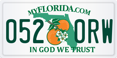 FL license plate 0520RW