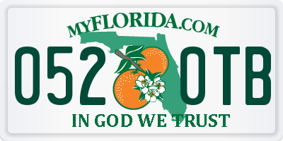 FL license plate 0520TB
