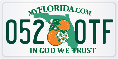 FL license plate 0520TF