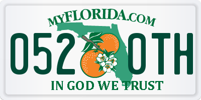 FL license plate 0520TH