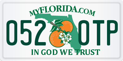 FL license plate 0520TP