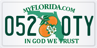 FL license plate 0520TY