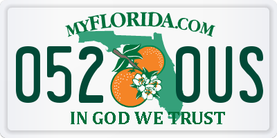 FL license plate 0520US