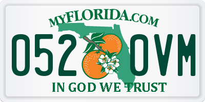 FL license plate 0520VM
