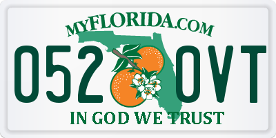 FL license plate 0520VT
