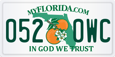 FL license plate 0520WC