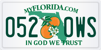 FL license plate 0520WS