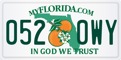 FL license plate 0520WY