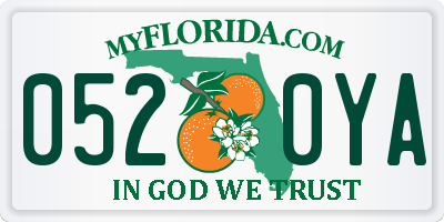 FL license plate 0520YA