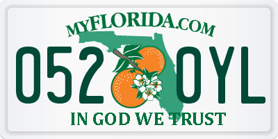 FL license plate 0520YL