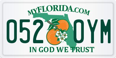 FL license plate 0520YM