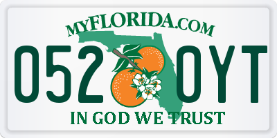 FL license plate 0520YT