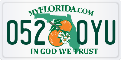 FL license plate 0520YU