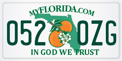 FL license plate 0520ZG