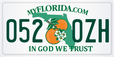 FL license plate 0520ZH