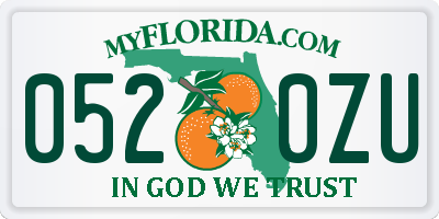 FL license plate 0520ZU