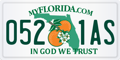 FL license plate 0521AS