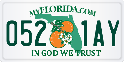 FL license plate 0521AY