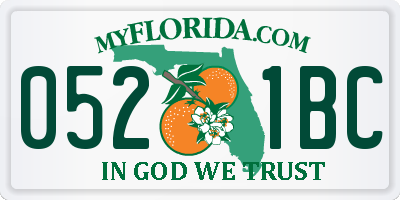 FL license plate 0521BC