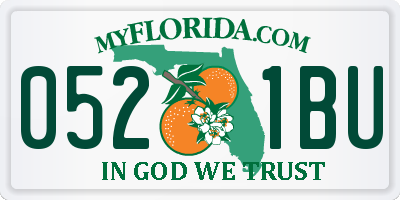FL license plate 0521BU