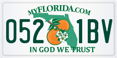 FL license plate 0521BV