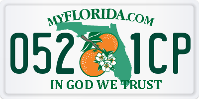 FL license plate 0521CP