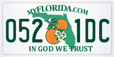 FL license plate 0521DC