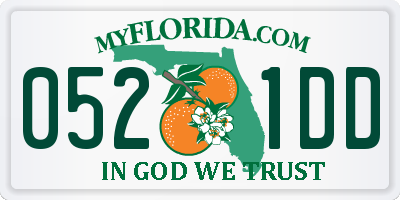 FL license plate 0521DD