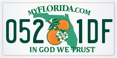 FL license plate 0521DF
