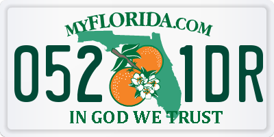 FL license plate 0521DR