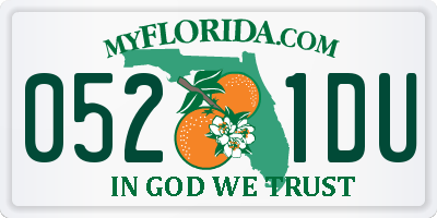 FL license plate 0521DU